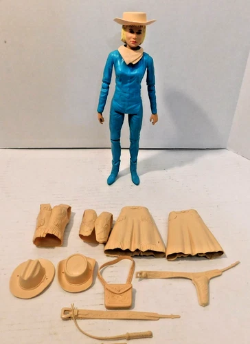 Marx Johnny West figure Jane West with accessories