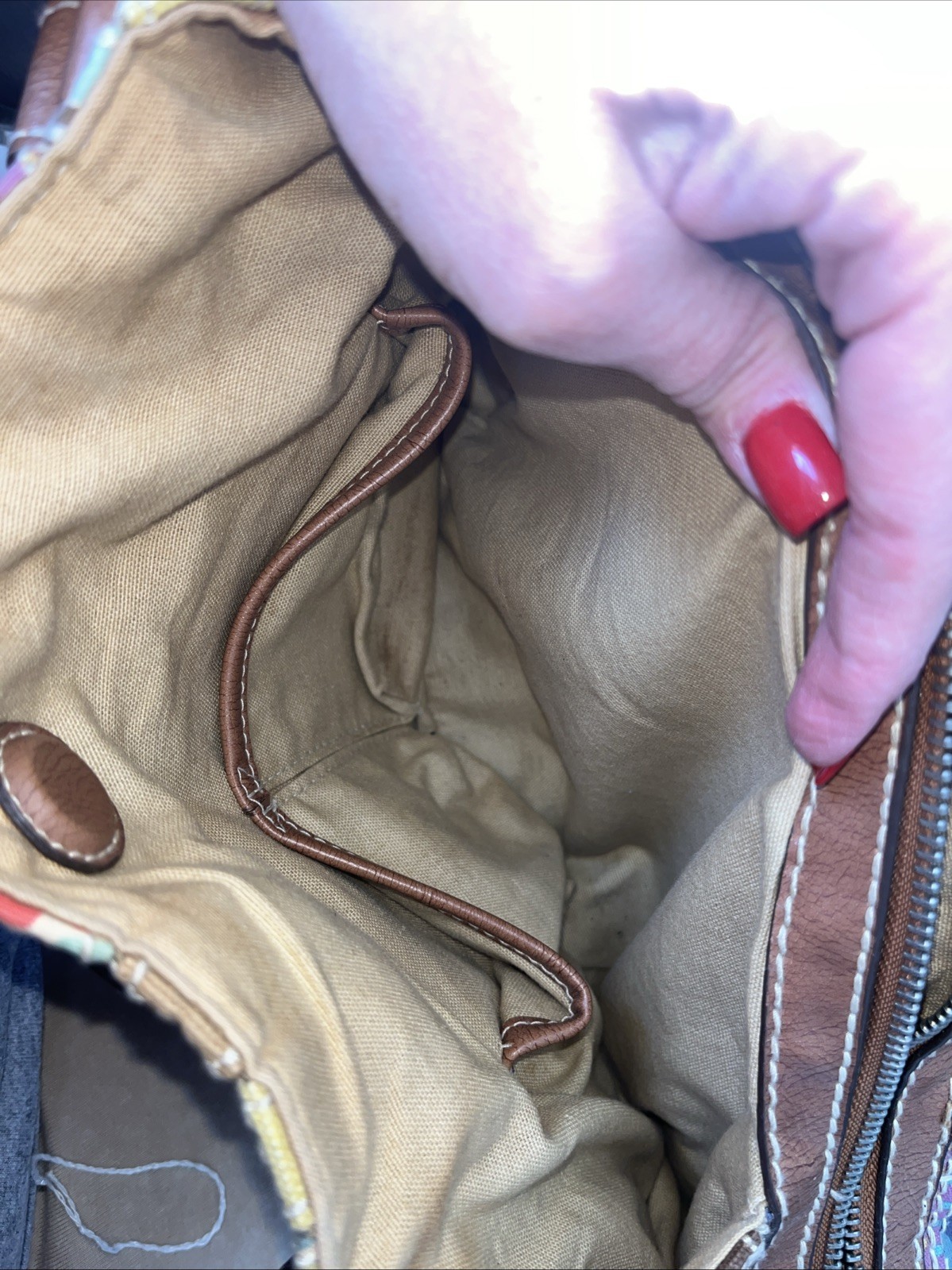 Fossil Multicolor Patchwork Handbag - image 3