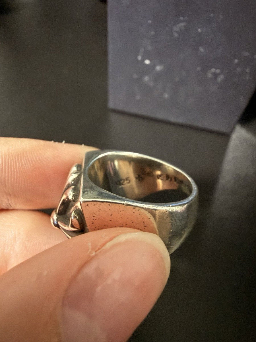 Chrome Hearts Pyramid CH Plus ring- Sterling Silver 925 - Size 9