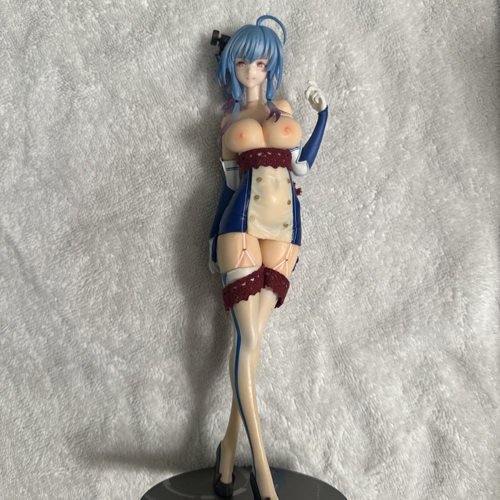Figura ST. LOUIS Azur Lane JUEGO DE ANIME (10 PULGADAS con soporte) TOP EXTRAÍBLE DESNUDO 