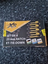 Sealey Ratchet Tie Down 25mm x 4m Poly Web 500kg Load Test - Pair