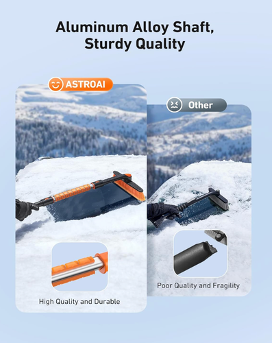 AstroAI 39.37" Ice Scrapers for Car Windshield and Snow Brush with Foam Grip and - Photo 6/6