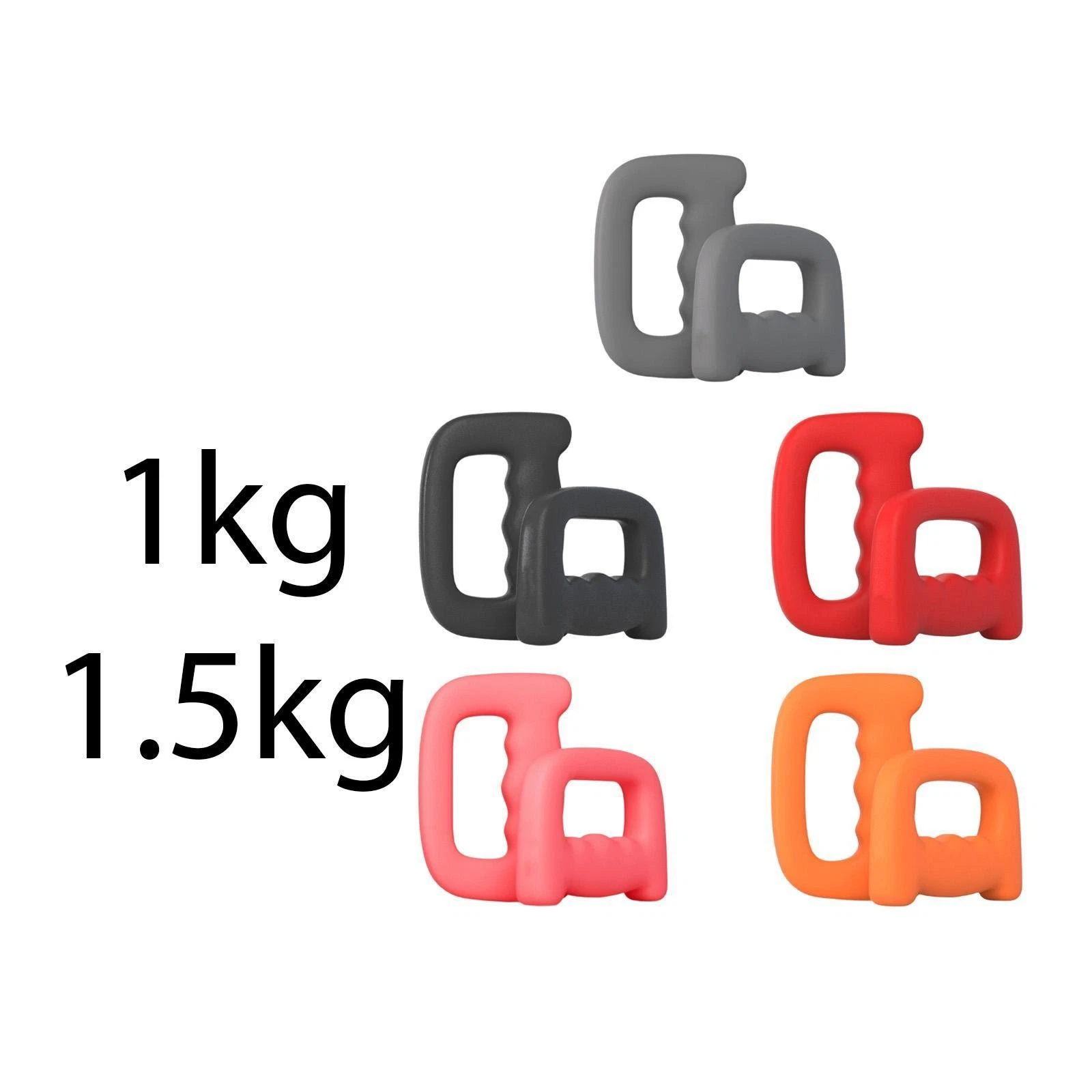 2x D Grip Dumbbells Exercise Squats Walking Weight Lifting Curl Hand Weights
