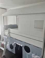 PAIDI Tiny House Haus Luxus Hochbett Spielbett neuwertig weiß Berlin NP 3000€