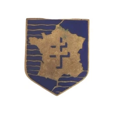 Rare Badge 2nd DB Leclerc numbered 2427 Cartier Paris WW2 ORIGINAL 