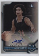 2021-22 Bowman U Chrome Prospect Auto Refractor Jared McCain #BCPA-JMC Auto 4l3