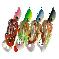 4 New Bearded Buzzbait Bucktail Saltwater Jigs Flounder, Fluke, Bass, Bluefis...