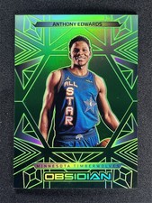 2024-25 Panini Obsidian Basketball Anthony Edwards #196 Electric Etch Green /25