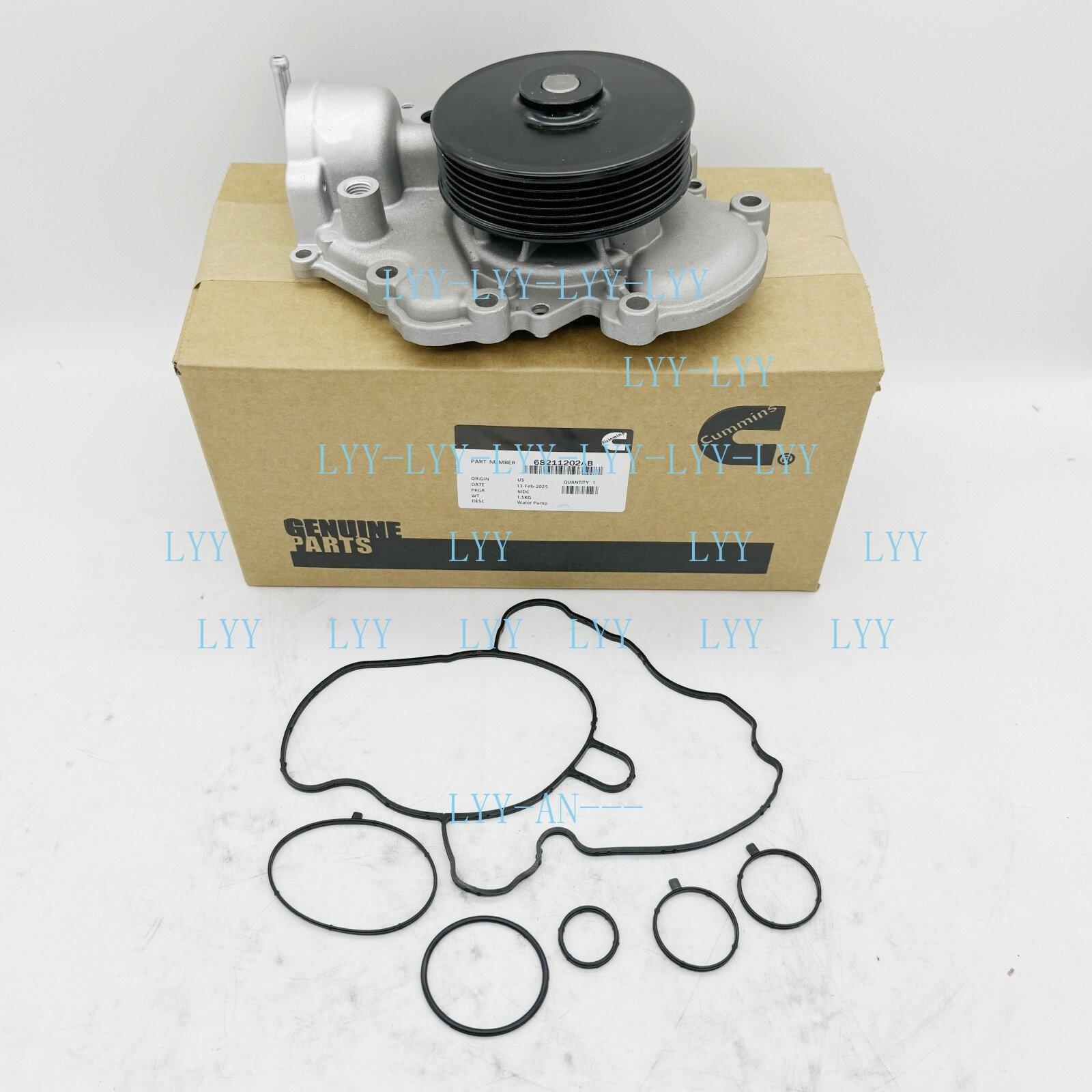 68211202AB Water Pump For Cummins Jeep Grand Cherokee WK 3.0CRD 2014-19 Ram 1500