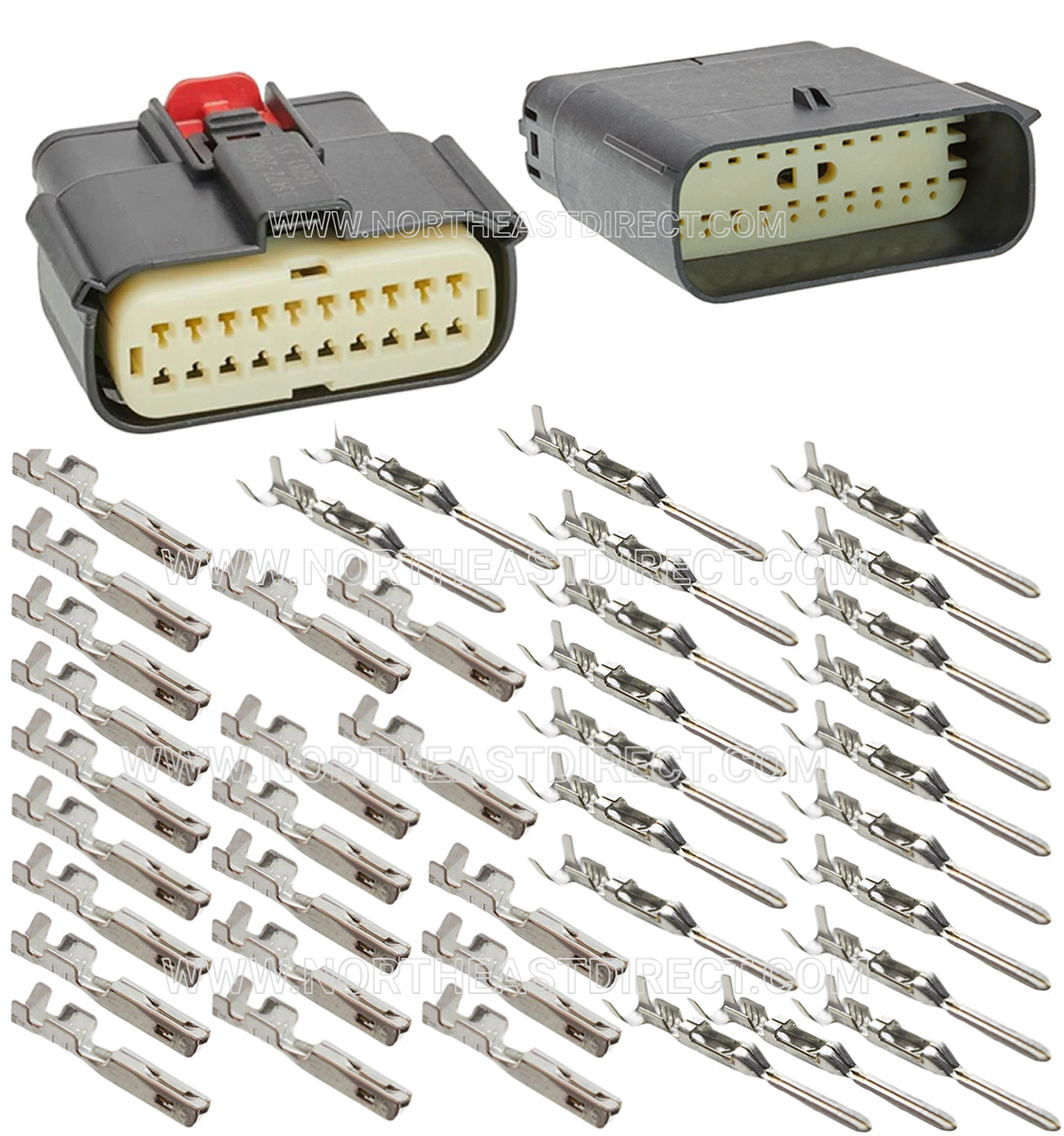 モカノア様　連絡用 Molex 20 Pin Wire Connector, Harley BLACK Waterproof, Sealed Kit