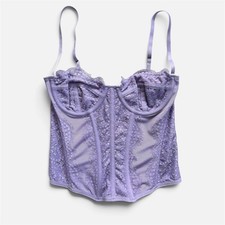 Urban Outfitters Out From Under Modern Love Lace Corset Top Bustier Purple Small