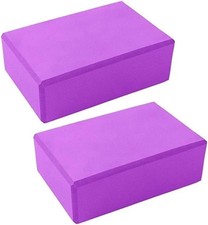 Yoga Gym Blocks Brick Foam Pair Exercise Training Pilates Meditation Anti Slip