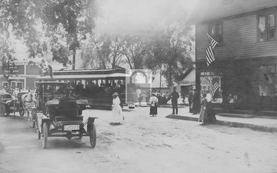 Street View Trolley Car Old Mystic Connecticut CT - Reprint