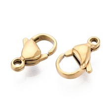 50pcs Lobster Claw Clasps Golden Trigger Snap Hooks Fastener Clasps for Jewelry