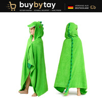 Kapuzenhandtuch Dinosaur 127X77Cm Baumwolle SaugfäHig Poncho FüR Kinder 3-10
