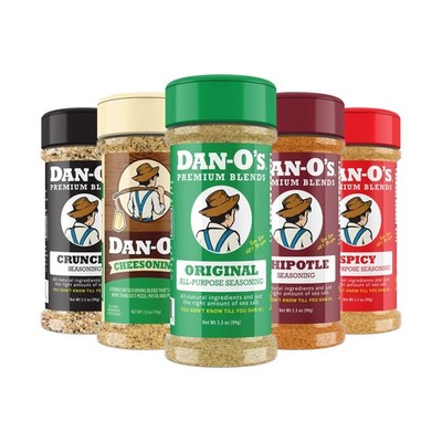 Dan-O's 5 Bottle Seasoning Set, Small Bottles, 5 Pack, 16.6 Ounce (Pack of 1) 