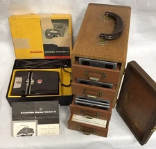 Kodak Kodaslide Stereo Viewer II Kodaslide + Stereo Realist Slide Case