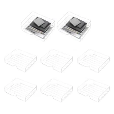 12.6"x9.6"x2.8" Stackable Letter Tray, 8-Tier Paper Organizer Rectangular Pla...