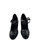 Girl's Capezio Black Tap Shoes Size 4 W / G 7/65