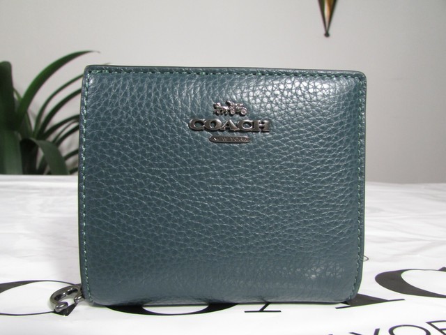 coach forest green wallet