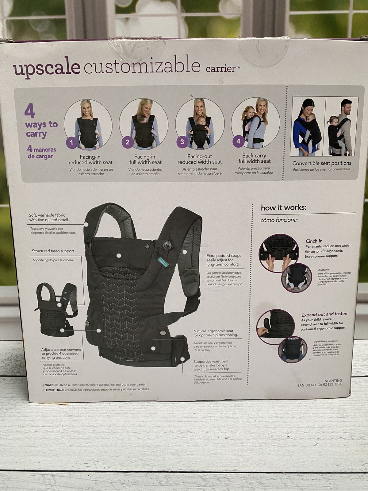 Infantino Upscale Customizable Baby Carrier- 8-40lbs