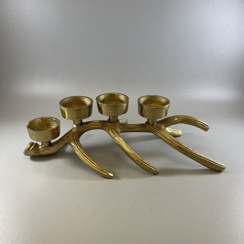 Metal Candle Tea Light Holder Tree Branch Candelabra 12”L X 4”H X 4.5”W Vintage - Picture 2 of 21
