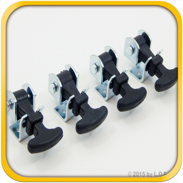 4 21/2" Mini Rubber Hood Battery Box Compartment Latch Latches Catch 2