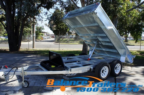 10×6 Galvanised Hydraulic Tandem Tipper Trailer Electric Brakes ATM 3500KG 3.5T - Picture 1 of 12