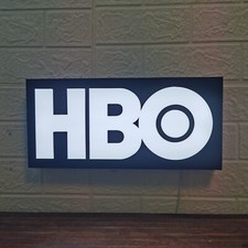 HBO Logo LED Lightbox | Fully Dimmable & Powered by USB fast shipment