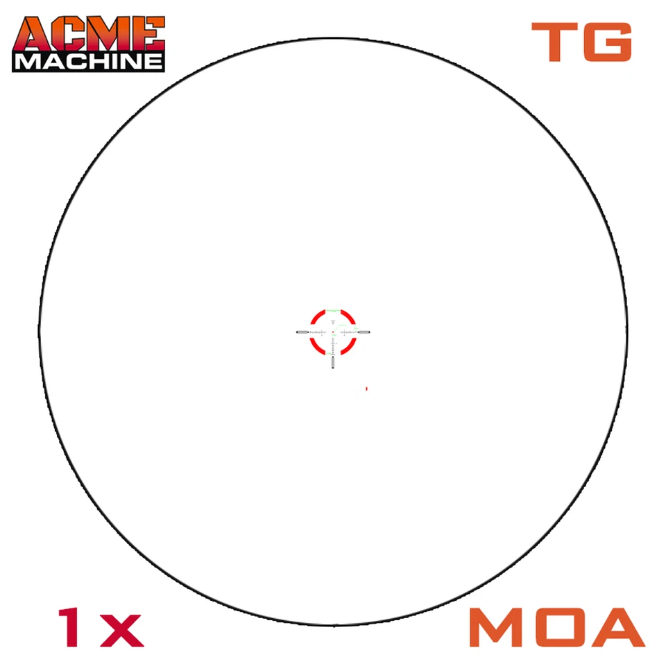 Mira para rifle ACME Machine 1-8x28 mm primer plano focal 34 mm Elite retícula TR-MIL Foto 3 de 3