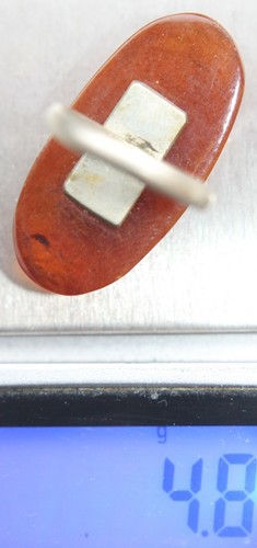 Vintage Amber Baltic Honey Yolk Finger Ring 4.8 gr 波羅的海琥珀 - Picture 4 of 4