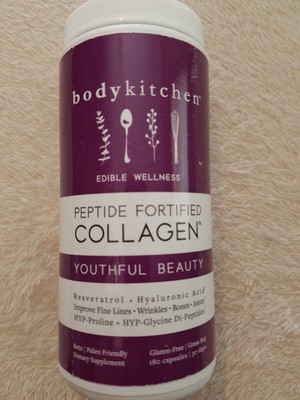 Body Kitchen Peptide Fortified Collagen 180 caps Youthful ...
