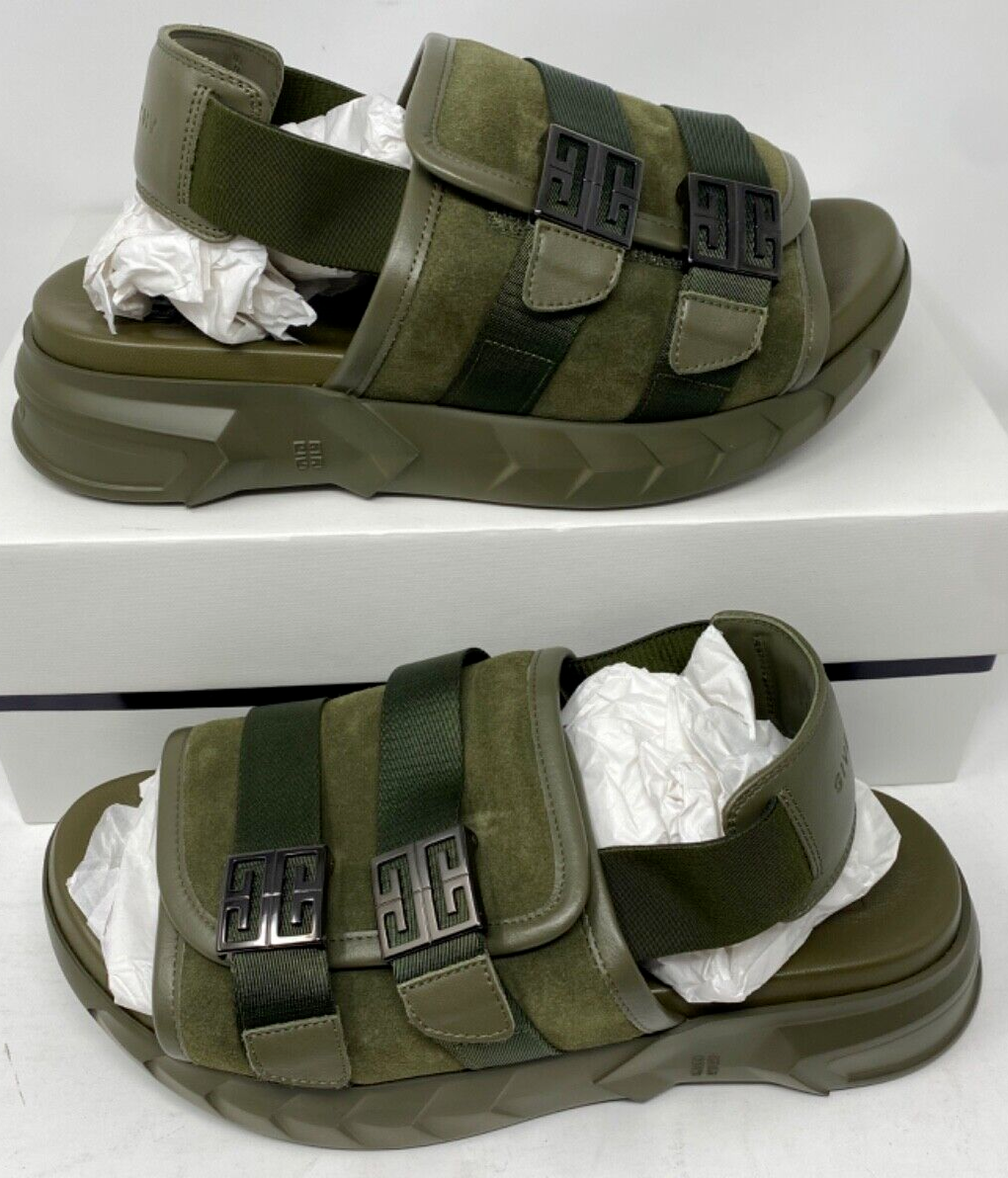 $850 Givenchy 4G Marshmallow Slingback Pool Slides Sandals
