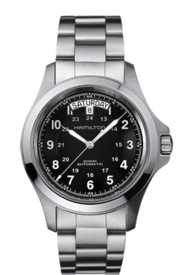 Hamilton Khaki Field King Auto Black Dial Stainless Steel Men's Watch H64455133