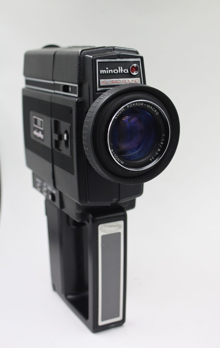 Minolta XL-440 Sound Super 8 Camera f/1.2 Rokkor Macro Zoom + Mics