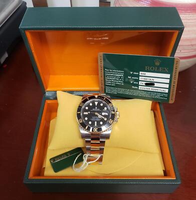 40mm Factory Rolex Submariner Ceramic Two Tone 18k Steel Oyster