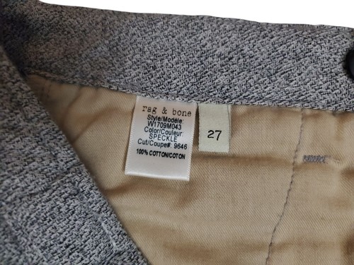 Rag & Bone Hose Jogginghose Gr. 27 (Maße 31x28,5 10" Leibhöhe) gesprenkelt grau Hose A10 - Bild 8 von 11