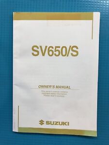 Genuine Suzuki 2004 SV650 SV650/S LT80 Quad Sport K4 Owners Manual | eBay