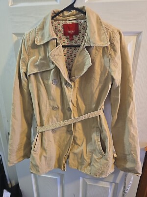 mossimo target Denim Khaki Jacket Fully Lined Size Small. Button Close.