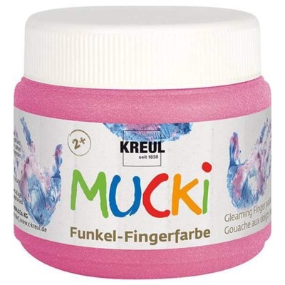 MUCKI Funkel-Fingerfarbe Feenstaub-Rosa 150 ml