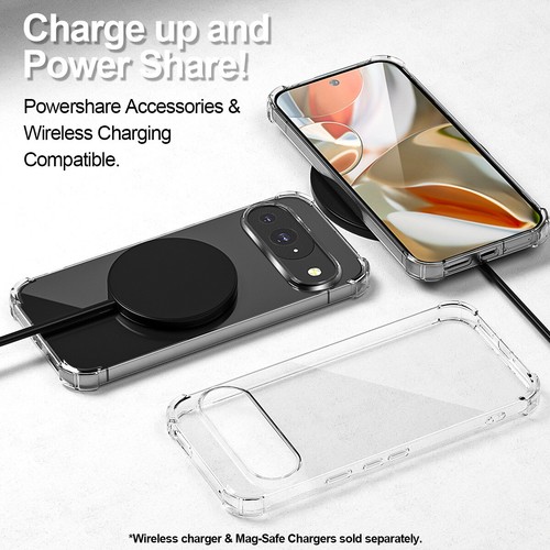 For Google Pixel 9 Pro XL/Pixel 9 Pro 9 9a Clear Slim Shockproof Bumper Case - Picture 20 of 35