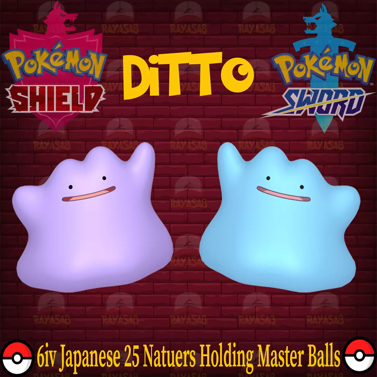 25 Japanese 6IV Ditto Pokemon / 6IV Pokemon / Pokemon Home