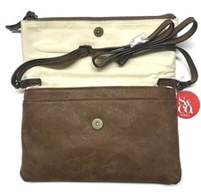 Style & Co Women's Faux- Suede Flap & Folding Crossbody Handbag, New!