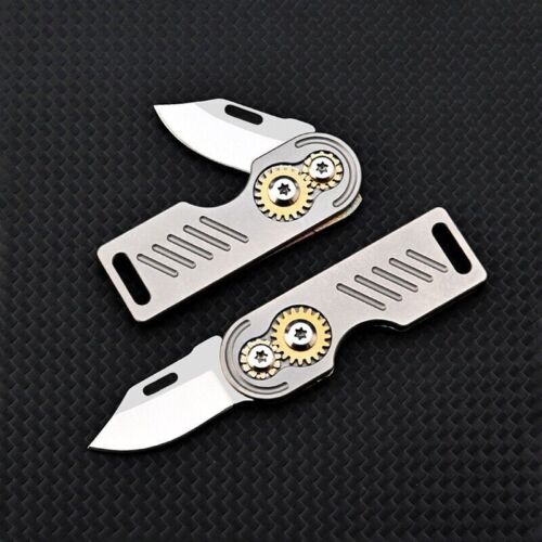 Mini Titanium Folding Knife D2 Blade Outdoor Survival Pocket Keychain EDC Tool - Picture 5 of 13