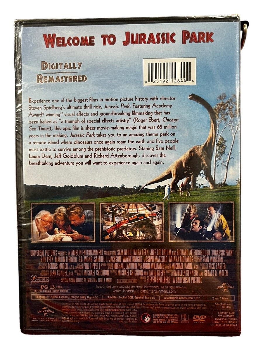Jurassic Park (DVD, 1993) for sale online | eBay