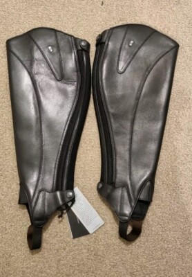Tredstep Medici Vogue Halbchaps schwarz Leder 17'' Kalb, 18'' hoch 