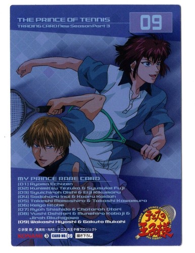NO.09 tarjeta coleccionable especial parte.3 El príncipe del tenis anime Hiyoshi Wakashi - Imagen 2 de 3