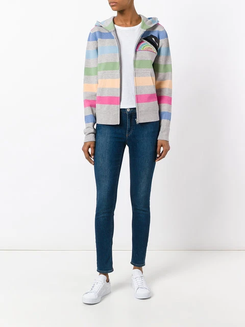 Sudadera Marc Jacobs Gris Multicolor Cremallera Sudadera con Capucha Nueva con Etiquetas Talla Pequeña Foto 2 de 4