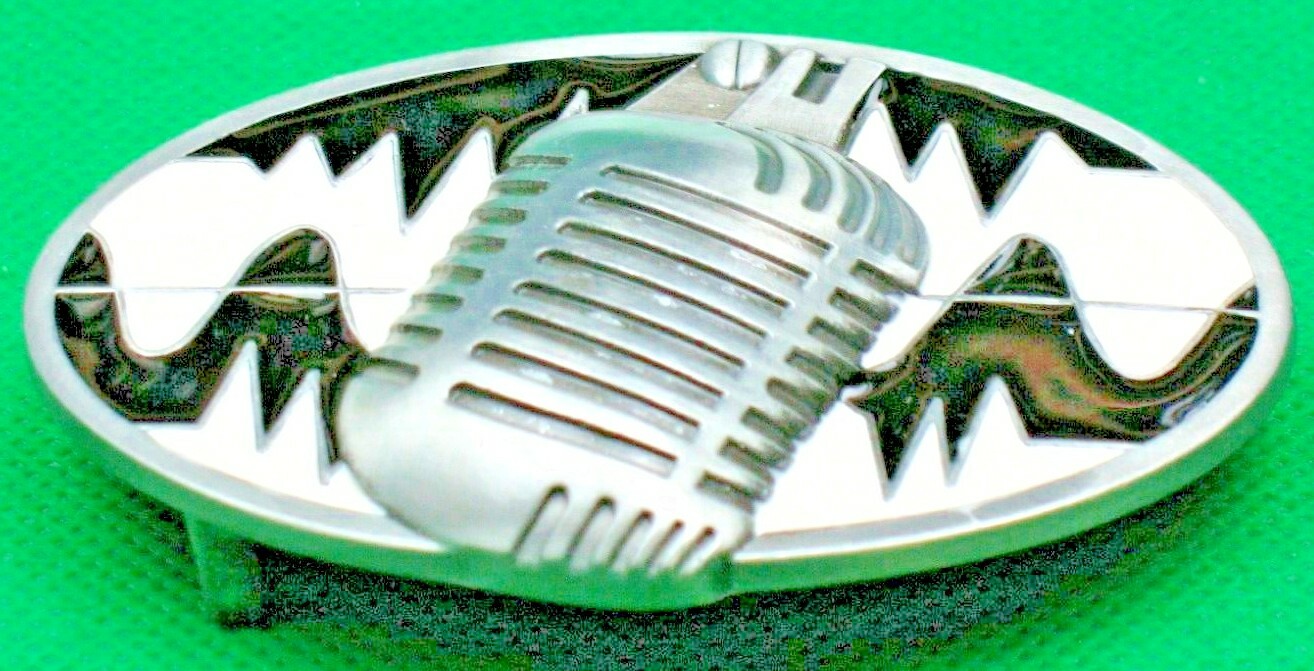 Belt Buckle "MIKE" Sing Sound Wave, Custom Made, Fit 4 cm Belt, DIY, No Belt eBay