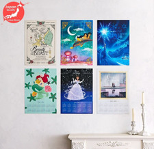 RARE Disney Princess Blooming Melodies Kuji Poster ALL Set of 6 EXPRESS from JPN